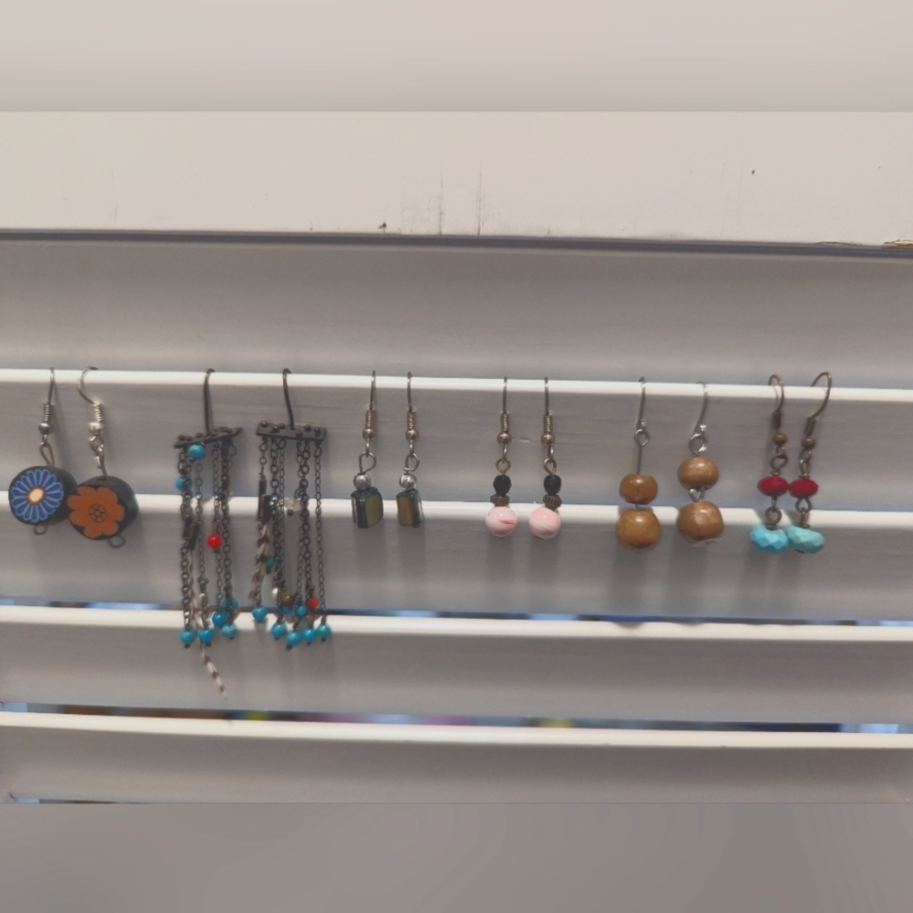 Six Pairs of Dangle earrings